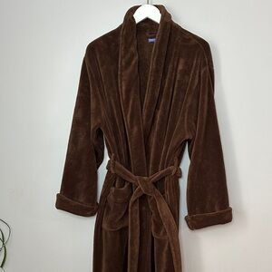 Pine Cone Hill Brown Thick Plush Bathrobe OS